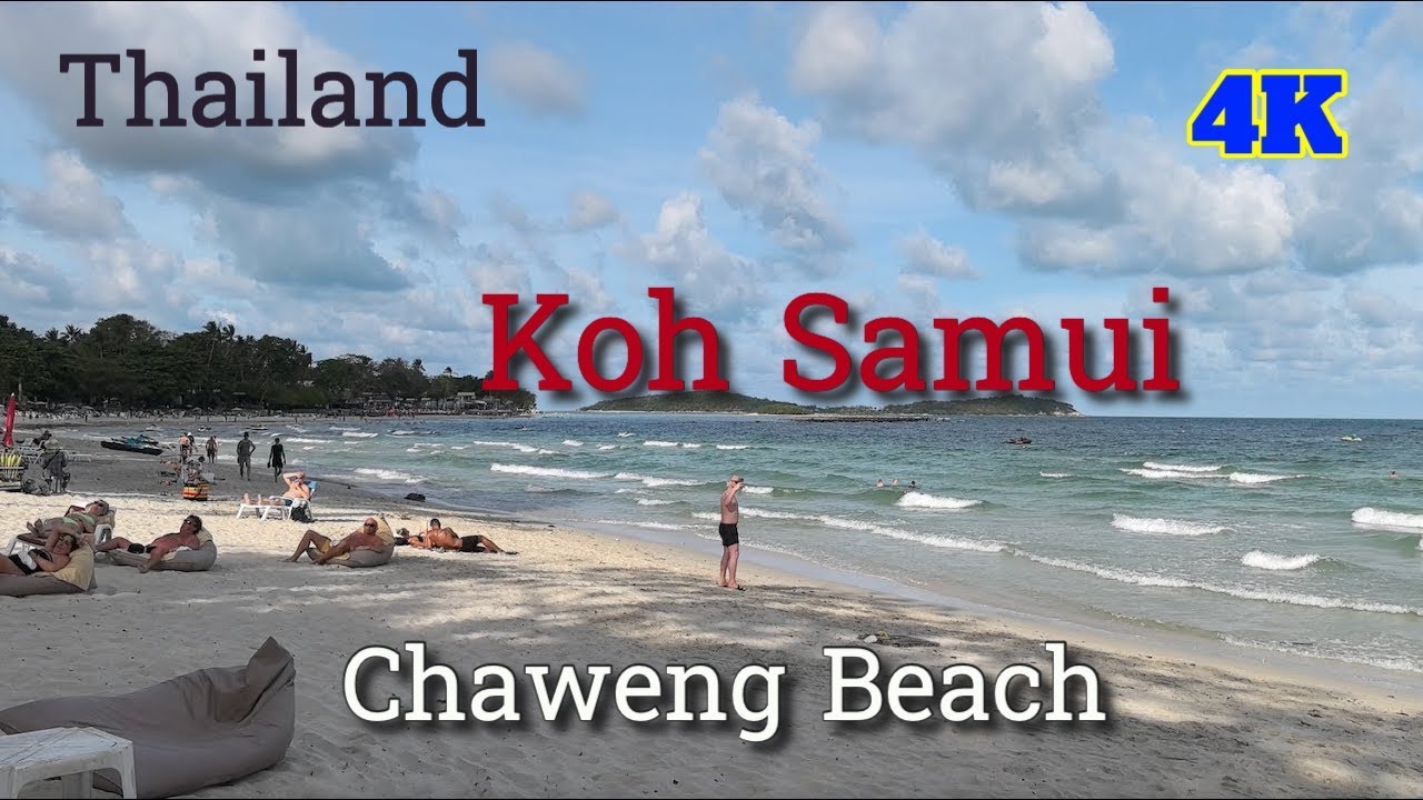 From Sand to Surf: A Full Walking Tour of Chaweng Beach’s Best Spots on Koh Samui Thailand 4K #samui