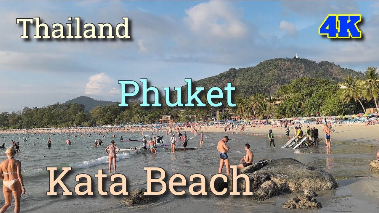 Kata Beach Phuket Thailand 🌅 | Mesmerizing Kata Beach Sunset Walk in 4K | Thailand Vlog #katabeach