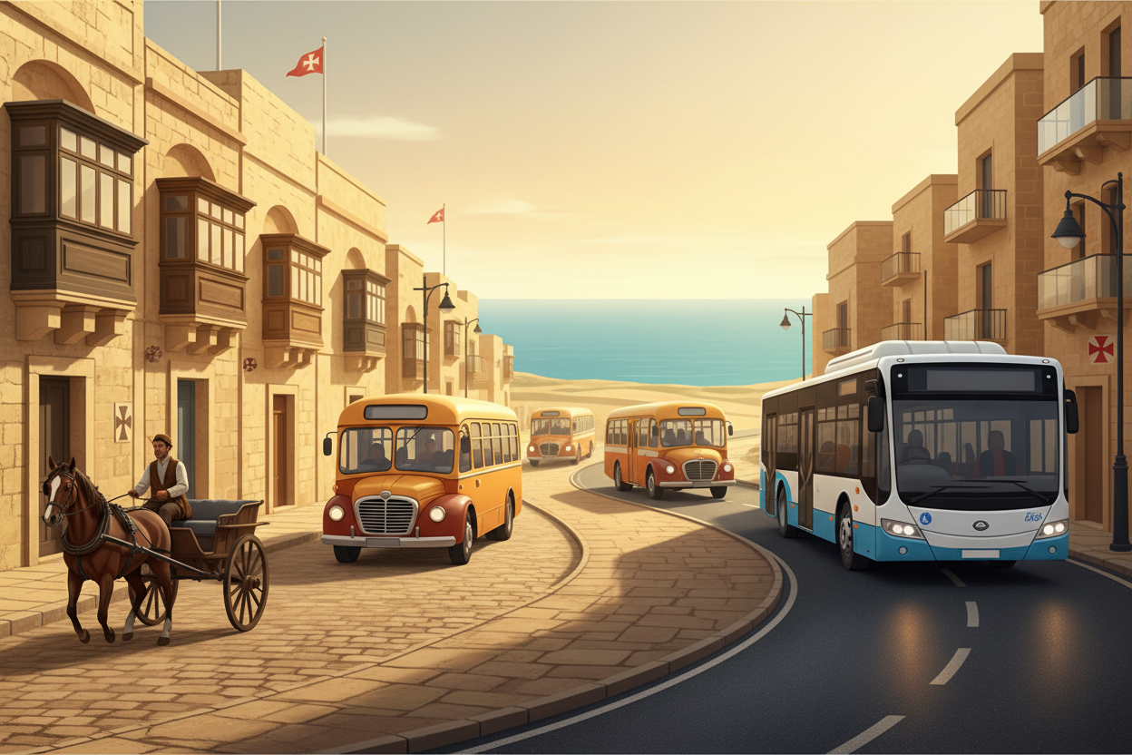 Malta Transportation History: From Horse Carts to Modern Buses